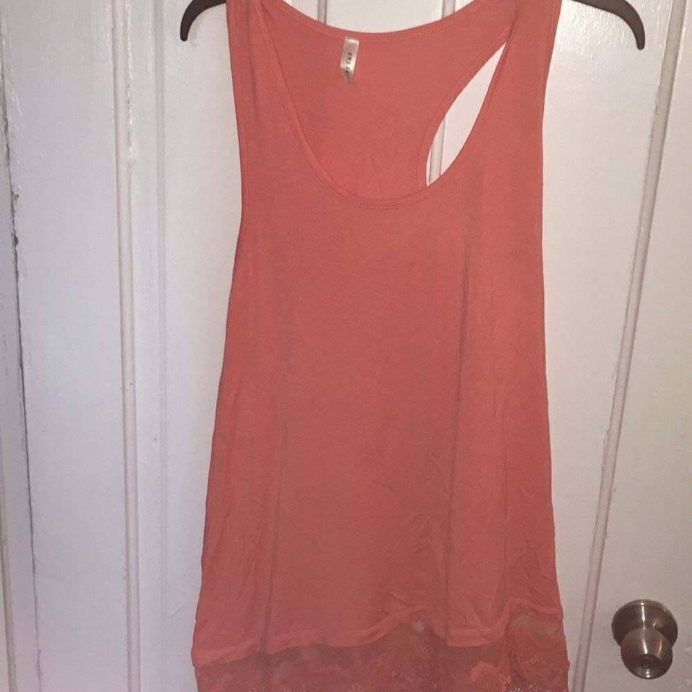 Boutique Emerald S tank/shirt extender, coral color